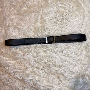 Nike men’s reversible Black Leather Belt with Silver-Tone Buckle large 38”-40”